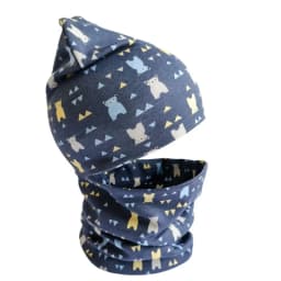 New Winter Children Scarf Hat Sets Cartoon Dinosaur Baby Head Cover Spring Warm Neck Collar Kids Beanies Set Cotton Children Hat