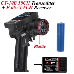 HotRC CT10B 10CH Channel Transmitter CT-10B 2.4G Remote Control 18650 Battery F-10A F-01A 6/8/10CH Gyro Receiver for RC Car Boat
