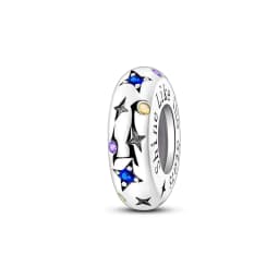 925 Sterling Silver Little Van Gogh Starry Sky Charms Bead CZ Zircon Shining Star Dangle Fit Original Bracelet DIY Women Jewelry