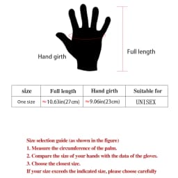 Windproof Skiing Gloves Mens Winter Gloves Waterproof Thickened Thermal Gloves Anti-Slip Palm Cold Weather for Skiing Cycling