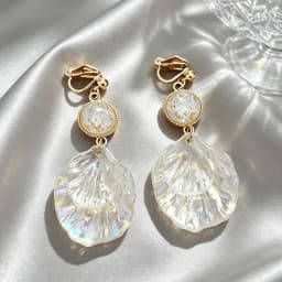 Trendy Temperament Long Pearls No Hole Clip Earrings Imitation Pearl Shell Tassel Long Clip on Earrings on Pierced Ears Women