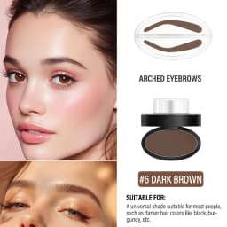 Natural Arched Eyebrow Powder Stamp Quick Makeup Brow Stamps Waterproof Powder Palette for Eyebrows Eye Brow Tint Makeup Tools