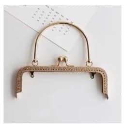10PCS 18cm Metal Purse Frame Square Embressed Antique Bronze Lace Coin Purse Frame Kiss Clasp Accessory