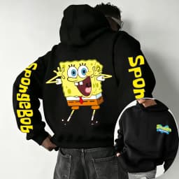 Happy SpongeBob SquarePants Cartoon Anime 2026 New Spring and Autumn Fashion Hoodies for Men and Women