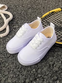 1059-1 Minimalist Style Solid Color Boys and Girls Low Top Children's Canvas Shoes Fluorescent Candy Baby Casual Board Shoes C