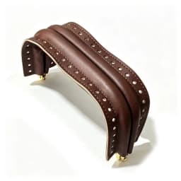 1PC Leather Covered Purse Frame Aluminum Bag Clasp Frame DIY Handbag Making Sewing Craft Replacement Handle Hardware Accessory