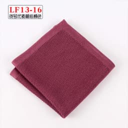 Knitting Wool Men's Solid Black Pocket Square Suit Formal Dress Accessories Small Scarf Towel Wedding Chest Handkerchief 25.5cm