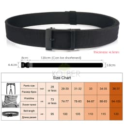 KOLBER Hard Tactical Belt for Men Metal Automatic Buckle Military Gun Belt 1100D Nylon Outdoor IPSC Belt Casual Waistband Male