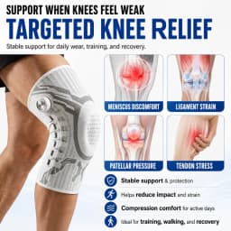 Smart Knob Knee Brace Patella Gel Pad Lateral Stabilizer Compression Support Joint Pain Relief Recovery Home Gym Wear Single