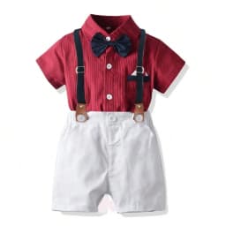Cotton Birthday Clothes Suit for 3 6 9 12 18 24 Months Boys Newborn Baby Formal Set Romper Toddler Jumpsuit Outfits Summer Suits