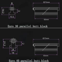 European Standard Aluminum Profile One-Line Connector Parallel Clamping Head 2020 3030 Docking Fixed Block Built-in Connector