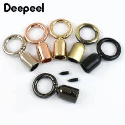 4/10/20Pcs 8mm Metal Bags Strap Buckle O Ring Spring Snap Hook for Keychain Hanging Bell Handbag End Stopper Bag Accessories