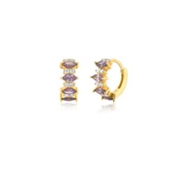 Gold Silver Color Simple Huggies Full Rainbow Zircon Hoops Earring for Women Fashion Drops Piercing Pendiente Ohrringe Jewelry