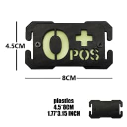 Molle EDC Identify Safety Outdoor Mark Strip Patch Umbrella Blood Type Nuclear Radiation Cat Eyes Tactical Equipment Accessorry