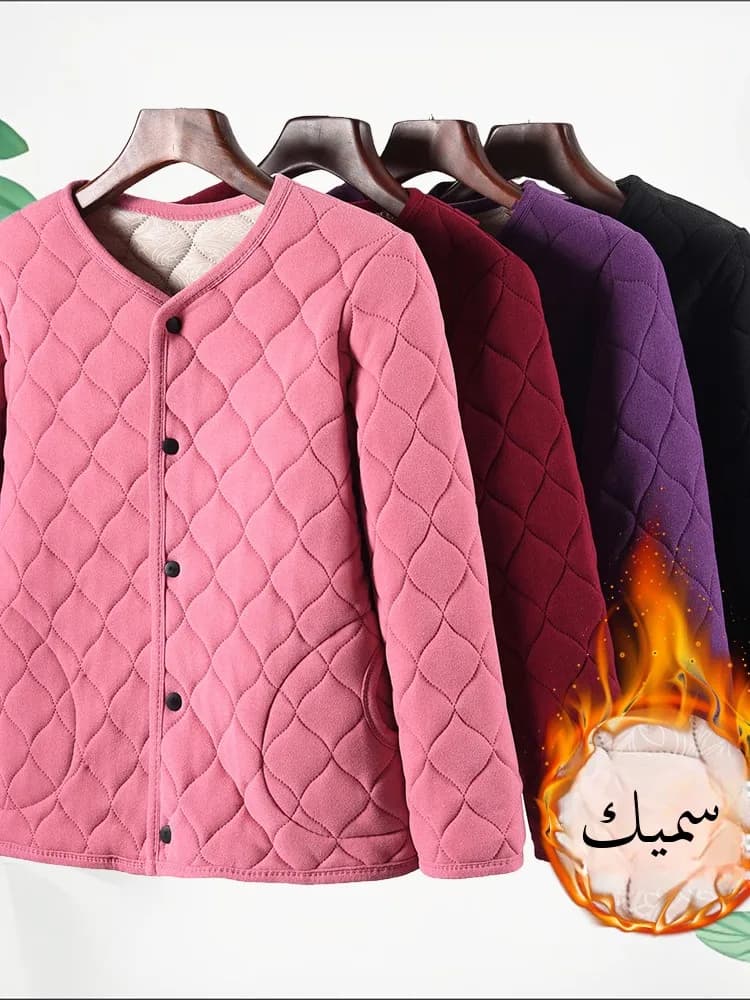 Thickened down Cotton Jacket Winter Clothes Soft Comfortable Outerwear Women's Coat Warm Cold Proof Grandma Little Coat