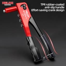 Heavy-Duty Hand Riveter,High-Lever Labor-Saving Design,Manual Tool for Fastening&Riveting Metal Sheets and Pipes,DELIXI ELECTRIC