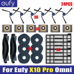 For Eufy X10 Pro Omni Replacement Parts Accessories Roller Side Brush Filter Mop Cloth Rags Pads Dust Bag Vacuum Cleaner Part