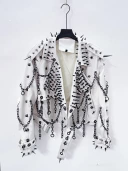 vintage Leather  y2k  Jacket Skull Jacket Punk Jacket  gothic Leather gothic clothes y2k fashion y2k clothes  harajuku Jacket