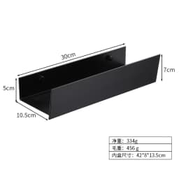Bathroom Glass Shelf No Drill Organizer Shower Storage Rack Black Corner Shelves Wall Mounted Aluminum Toilet Shampoo Holder