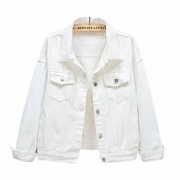 2026 New Women's Blue Denim Jacket Single-breasted Lapel Coat Fashion Casual Tops Green Black Red Outerwear Female Overcoat