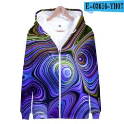 Colorful Spiral Dizzy Pattern Hoodie Men Women Optical Illusion Hoodies Sweatshirt Harajuku Tie Dye Jacket Coat Clothes