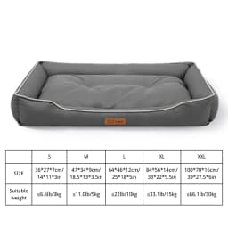 Winter Dog Bed-Dog Sofa Beds for Dogs,Foam Pet Couch Bed with Washable Removable Cover,Waterproof Lining and Non-Slip Bottom
