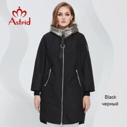 Astrid 2022 Spring coats Women parkas plus size Long warm zipper hooded pockets padded clothing Women's Jacket outerwear AM-9349