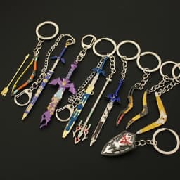 Game Zelda Link Master Sword Key chains Cosplay Alloy Openable Swords Pendant Props Keychain Accessoories Key Ring
