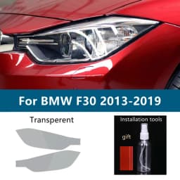 2 X For BMW 3 Series G20 G21 F30 F31 F34 Car Headlight Tint Black Protective Film Protection Transparent TPU Sticker Accessories