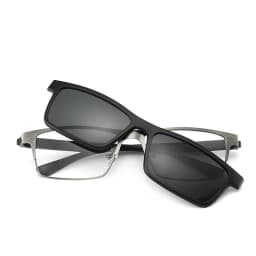 VCKA Square Myopia Glasses Sunglasses 2024 Magnet Clip Men Business Women Alloy Full Frame Custom Optics Eyewear -0.5 to -10