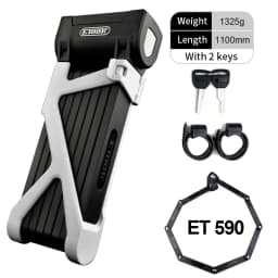 Etook Bicycle Folding Lock Lengthen Anti Theft Heavy Duty Strong Foldable Lock For E Bike Scooter Motorcycle Patented Bracket