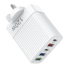 USB Fast Charger 120w Multiple Port Charger Block Fast Charging Station Hub Portable Type C Charging Outlet For Mobile Phones