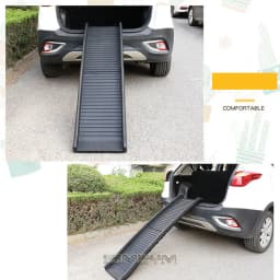 Foldable Dog Car Ramp for Large Medium Dogs Anti Slip Wide Pet Ramp Portable SUV Trunk Pet Stairs for Senior Arthritic Dogs