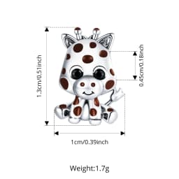 WOSTU Copper Heart Charm Rose Four-leaf Pendant Plated White Gold Fit 0.45cm Bracelet Original For Women  Fashion Jewelry Gift