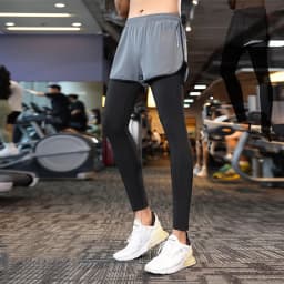 Men's Sport Pants 2 in1 Training Athletic Tracksuits Sportswear Workout Male Jogging Trousers Gym Fitness Running Pants Men