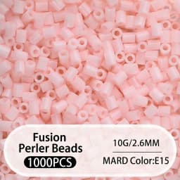 2.6mm Bulk Pink Color Series Perler Beads Refill Pack - 1000/5000pcs Fusible DIY Art Craft Fuse Beads for Mosaic Puzzle Kits