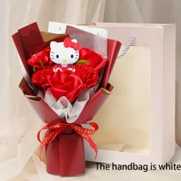 Sanrio Handheld Bouquet Hello Kitty Rose Bouquet Hello Kitty Artificial Roses Home and Wedding Decoration Hello Kitty Romantic