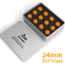 Qanba Gravity KS Mechanical Shafts Silent Pushbutton 24mm/30mm Arcade Button Snap-in (Boxed)