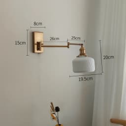 IWHD Nordic Modern LED Wall Sconce Left Right Rotate Pull Chain Switch Bedroom Restaurant Bar Beside Lamp Ceramic Stair Light