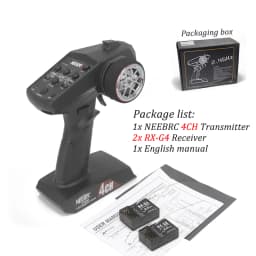 RC Car Transmitter & Receiver 7CH 4CH 2.4G Digital Radio Remote Control with RX-G7X/RX-G4 Receiver for RC Crawler Car MN82 MN99S