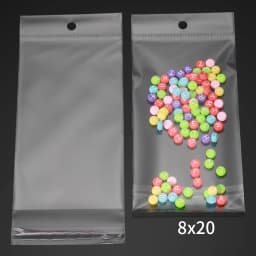 100pcs Transparent Self Sealing Adhesive OPP Plastic Bags with Hang Hole for Jewelry Gift Packing Retail Display Packaging Bag
