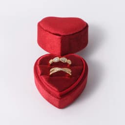 Velvet Heart Ring Box Proposal Engagement Romantic Luxury Jewelry Gift Box Wholesale Custom Logo Bulk Supplier Factory Direct
