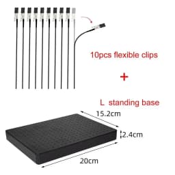 Model Spray Painting Stand Base with 10pcs Metal Flexible Clips Gundam Model Alligator Clip Stick for Gunpla Model Making Kit