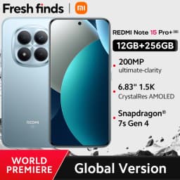 【World Premiere】Xiaomi Redmi Note 15 Pro+ 5G Global Version Snapdragon® 7s Gen 4 NFC 6.83" CrystalRes AMOLED display 6500mAh