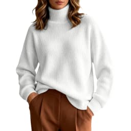 Women Fall Winter Pure Color Long Sleeved High Neck Round Neck Knitted Pullover Sweater Light Sweat Shirts Women