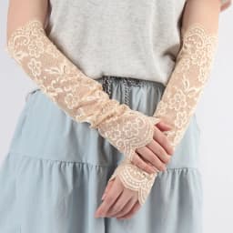 Summer Women's Long Lace Sleeves Driver's Half Finger Resistant Lace Sexy Fingerless Gloves