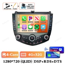 Android 15 For Honda Accord 7 2003 - 2007 Head Unit Stereo Autoradio Navigation 4G LTE 5G WIFI DSP Car Radio Qualcomm AUTO BT