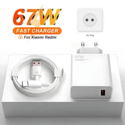 67W Super Fast USB Charger for Xiaomi 11 12 Lite 13T 14T Redmi Note 10 11S 12T 13 Pro POCO F5 X5 Type C Quick Charging 6A Cable