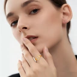 Skyrim Stainless Steel Flower Ring With Clear Zircon Women's Rings Wedding Band Bohemian Jewelry Anniversary Gift Wholesale