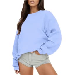 Spring Autumn Women's sweatshirt daily Casual Pullover Solid Color Sportswear comfort O-Neck Tops Loose long sleeve sweatshirt